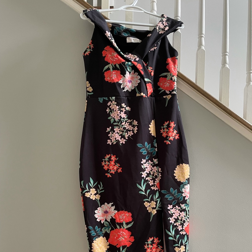 Long Midi Off-the shoulder floral dress!